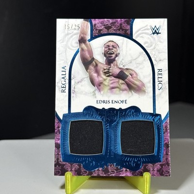2025 Topps Royalty WWE Edris Enofe Event-Used Patch 15/25 #RR-5 Blue