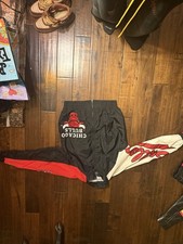 Vintage Chicago Bulls Jacket Large NBA Pro Player Windbreaker Spellout Zip