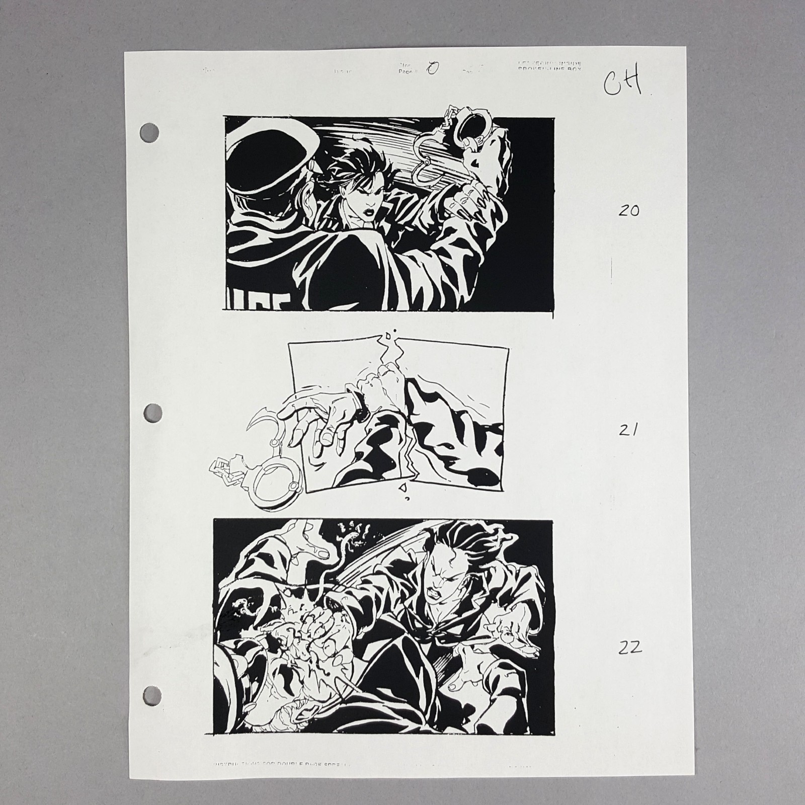 Image 2 of The Matrix Production Used Storyboard Trinity Chase 8 Movie Prop