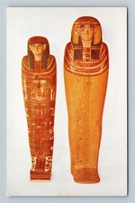 Chicago IL-Illinois, Natural History Museum, Egyptian Coffins Vintage Postcard