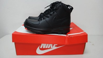 Nike Manoa Leather Boots Mens 7.5 Black ACG Hiking Lug Sole 454350003 Black