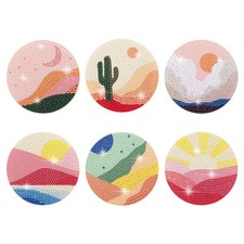 6 Pcs Diamond Painting Coasters Kit Landscape...
