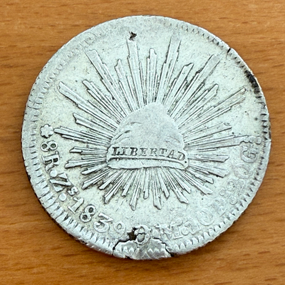 Mexico 1839 Zs OM Silver 8 Reales Circulated | eBay