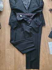 Mens 2 Piece Set Suit Taylor & Wright 48s Chest Regular Fit Black 42in Waist...