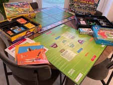 CHILDRENS MIXED BOARD GAMES. POKEMON & FOOTBALL. READ DESCRIPTION. USED ONCE.