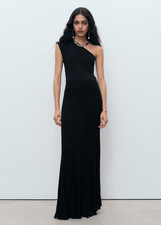 NWT mango Asymmetrical combined-knit dress