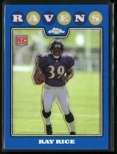 Ray Rice 2008 Topps Chrome #TC187 Blue Refractors RC Rookie