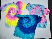 Gildan Tie Dye Shirt Kids Large 3 Ct 
