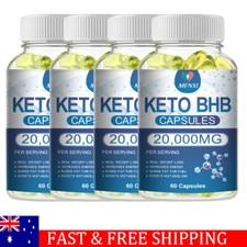 Keto BHB Cápsulas Píldoras de dieta para bajar de peso Quemador de grasa Suplemento dietético de desintoxicación AU