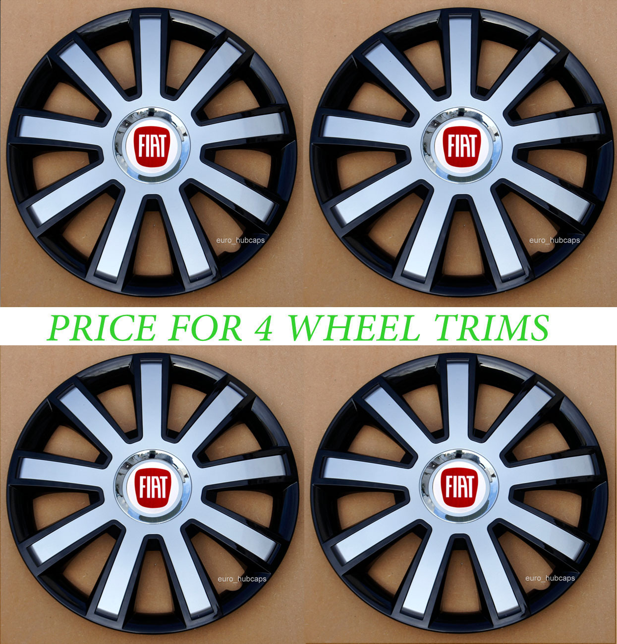 15" wheel trims, Hub Caps, Covers to fit Fiat DOBLO,PANDA,MULTIPLA eBay