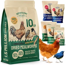 Bulk Dried Mealworms 10 Lbs - Non GMO Dried Mealworms for Chickens - Dried Mealw