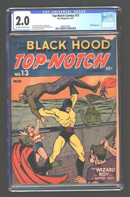 Top Notch  13     CGC 2.0    Fun MLJ Golden Age Comic