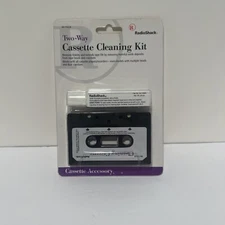 Radio Shack 2-way Cassette Head Cleaner Cleaning Kit  44-1162A, New