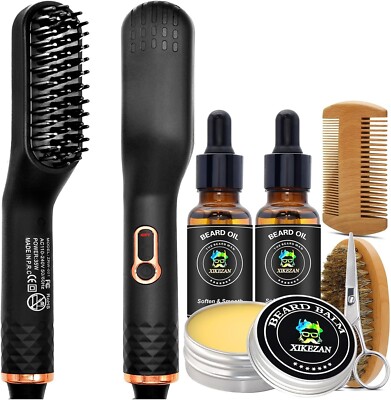 cepillo caliente para barba peine electrico plancha alisador de