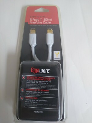 RadioShack GigaWare 6-Pin to 6-Pin 6-Foot FireWire Cable No. 1500009