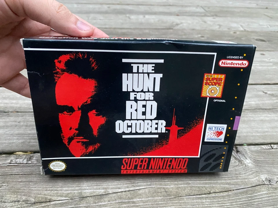 The Hunt for Red October (Super Nintendo SNES, 1993) Complete - MINT BOX - Image 4 of 4