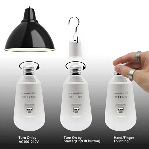 E27 Rechargeable Light Bulb for Power Outage Battery Backup LED Bulbs Emergency - Picture 4 of 11