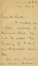 RARE! &ldquo;The Evening Mail" Julian Leonard Street Hand Written 2 Page Letter