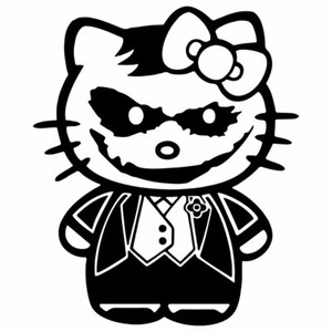 5 Hello Kitty Joker Vinilo Autoadhesivo Con Ventana De Coche Portatil Dc Comics Batman Ebay