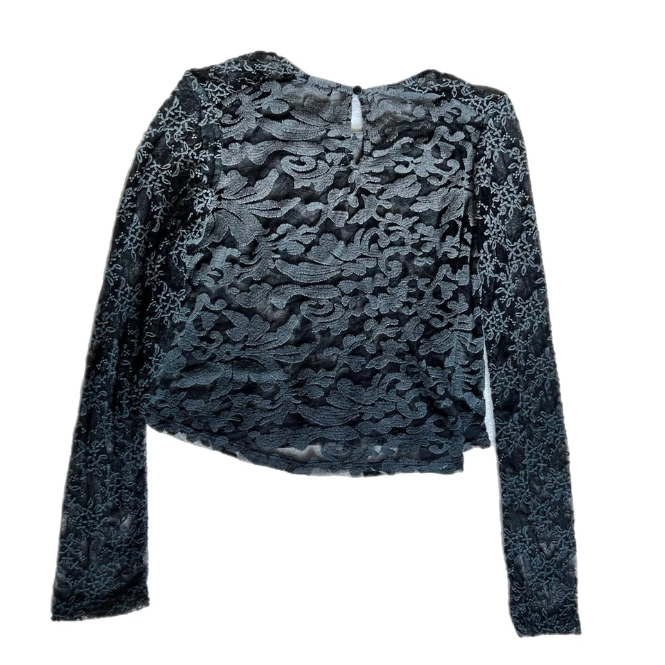 Top de encaje Gypsy 05 mediano Hollywood Ombre gris oscuro manga larga cierre ojo de cerradura Foto 2 de 4