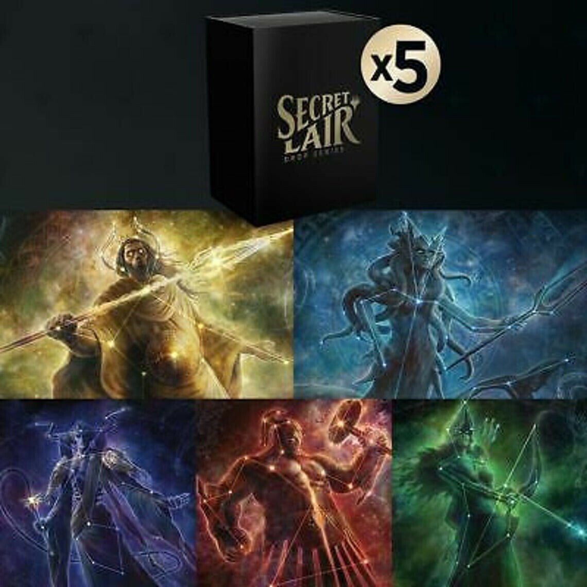 MTG secret lair theros stargazing 1〜5 MTG Secret Lair Drop Theros Stargazing Bundle (Vol. 1-5) New