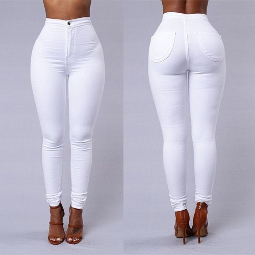 Damen Sexy Denim Skinny Hose High Waist Stretch Jeggings Slim Bleistifthose - Bild 12 von 13