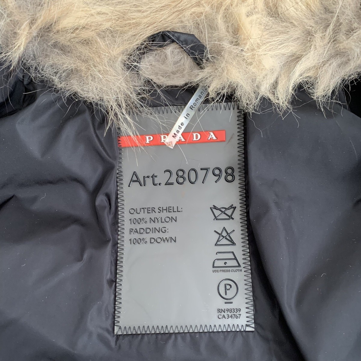 Prada Khaki Green Down Puffer Jacket with Fur Collar | eBay Prada Khaki Green Down Puffer Jacket with Fur Collar | eBay