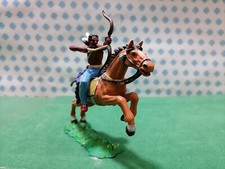 INDIAN Apache On Horseback Native American Old Wild West - Elastolin 70 Mm.
