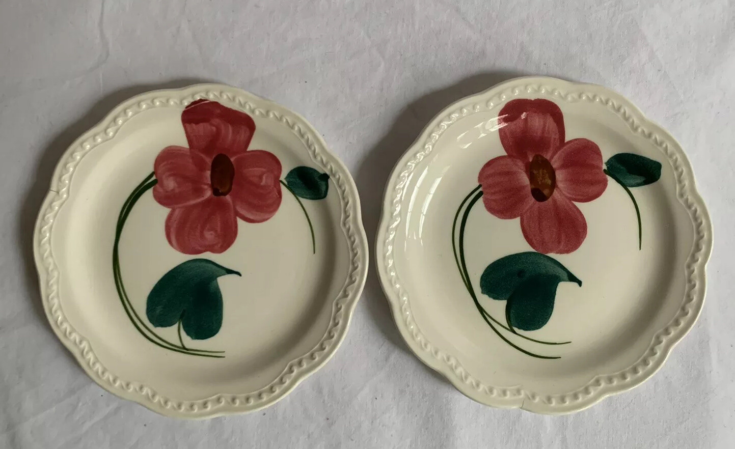 Vintage Heritage Ware by Stetson Handpainted Floral 6" Side Plates Lot