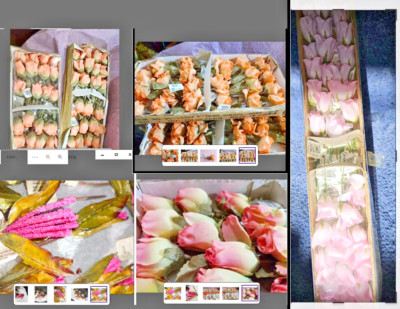Darice 48 flowers  NOS vintage with Free PEARL STICKS