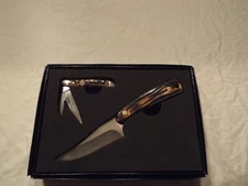 KENTUCKY CUTLERY COMPANY 2 PIECE KNIFE SET  71023 STAINLESS STEEL WITH SHEATH