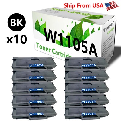 10PACK 1105A W1105A Toner Cartridge Fit For Laser MFP 107a Printer