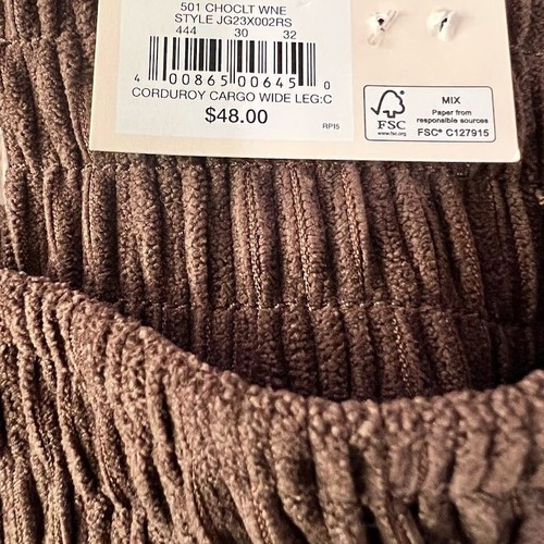 Damen Hose SO Goods For Life braun Cord hoher Bund weites Bein Hose XS - Bild 9 von 19