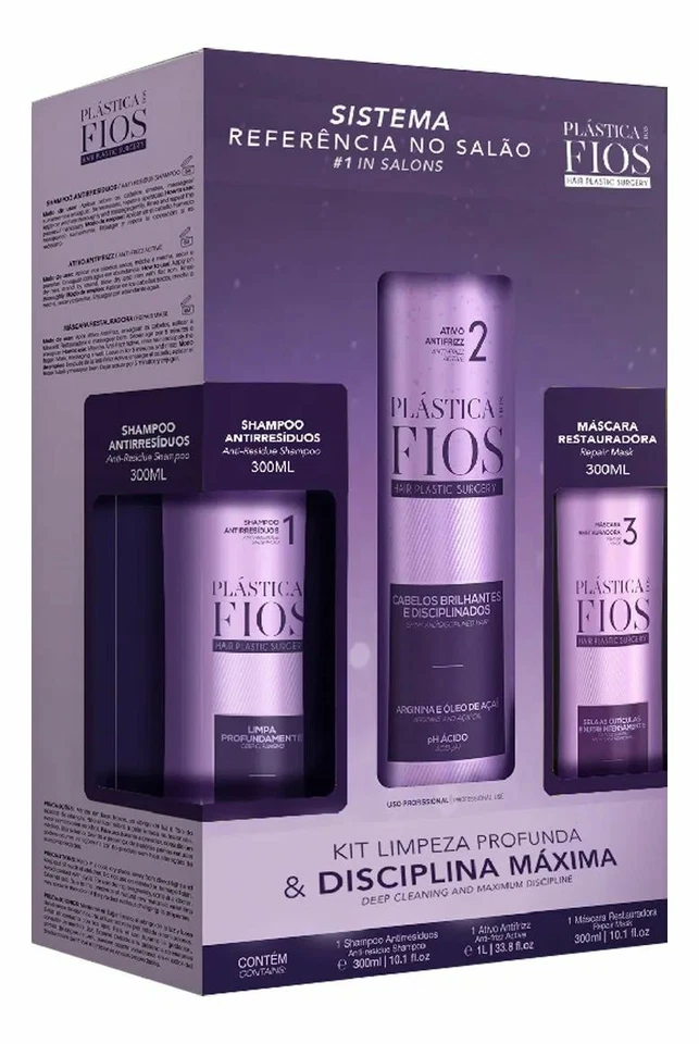 Cadiveu Plastica dos Fios Straightener Brazilian Keratin Hair Treatment 3 Steps - Image 4 of 4