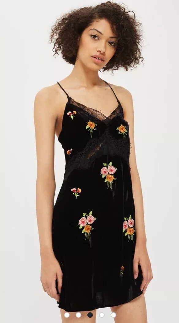 Topshop velvet hotsell slip dress