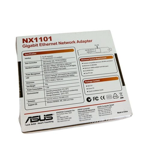 ASUS PCI Gigabit Ethernet Adapter Card NX1101 Brand New Factory Sealed - Picture 5 of 5