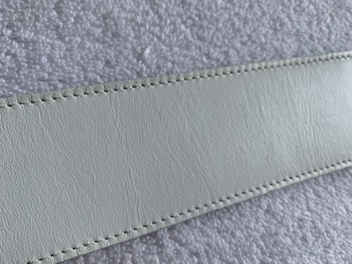 VTG Joan & David Corset Belt Women Small Calfskin Leather White Chunky Silver - Picture 7 of 11