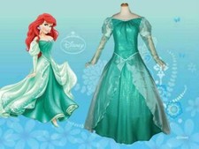 Adult Princess Little Mermaid Princess Ariel Green Fancy Dress Cosplay Costume