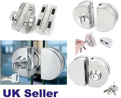 12 mm Glastürschloss Langlebig Edelstahl Doppelschrauben Schaukel Schieben Schieben 