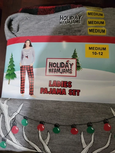 FAMJAMS Ladies Holiday FamJams Pajamas Medium Multi-color