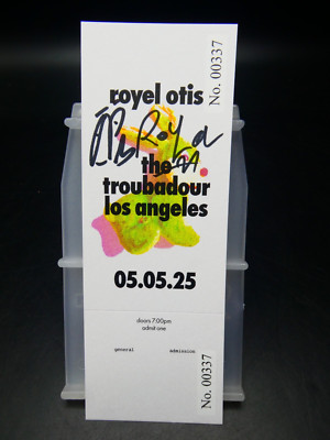 Original Royel Otis signiertes Ticket Troubadour Los Angeles 6. Mai 2025 Gig #00337