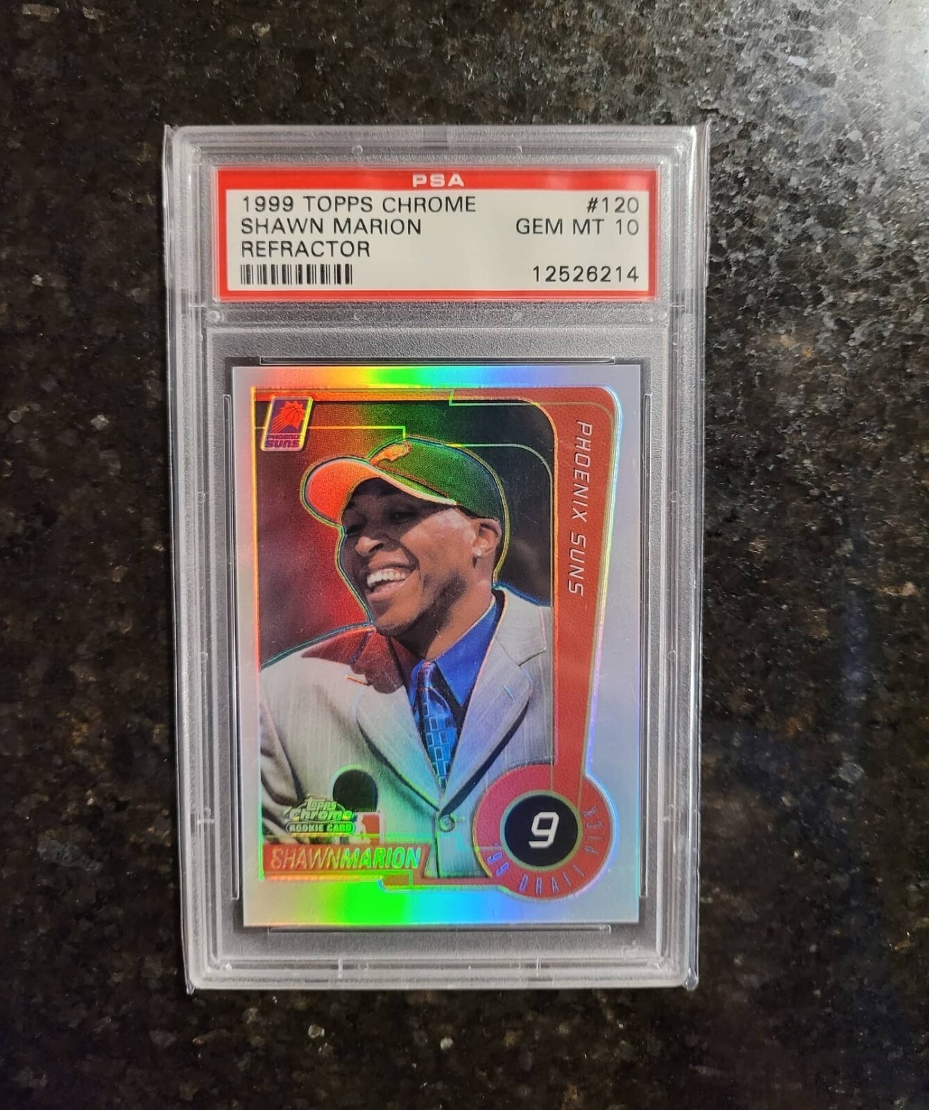 1999-00 Topps Chrome Refractor Shawn Marion Rookie RC #120 PSA 10 POP 8 RARE!!