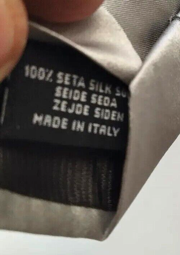 Dolce Gabbana Tie Gray Silver Placed Pannels Formal Attire NWT And Box - Picture 11 of 15