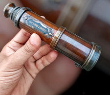 Antique Brass Leather Maritime Telescope spyglass-Vintage Nautical Telescope