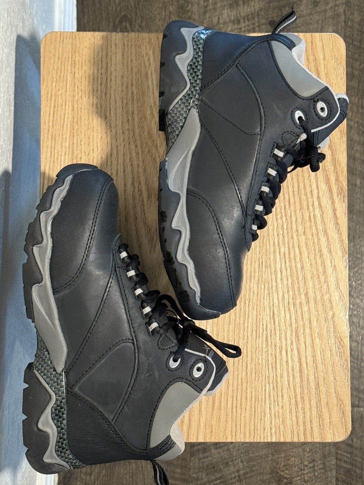 REEBOK BEAMER WORK BOOT COMPOSITE/STEEL TOE BLACK MEN SIZE 5.5 WOMEN SIZE 7.5