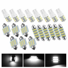 20pcs LED Interior Lights Bulbs Kit Car Trunk Dome License Plate Lamps 6000K