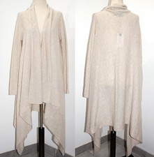 Manga de costilla de cachemir con calavera abierta Larga y suave cardigan de cachemira Avena ligera L $475