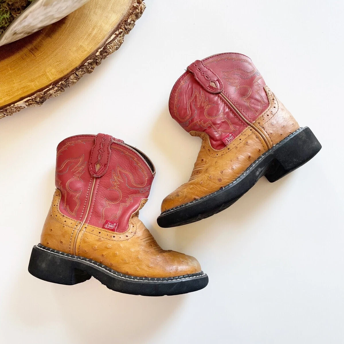 Justin cognac top ostrich boots