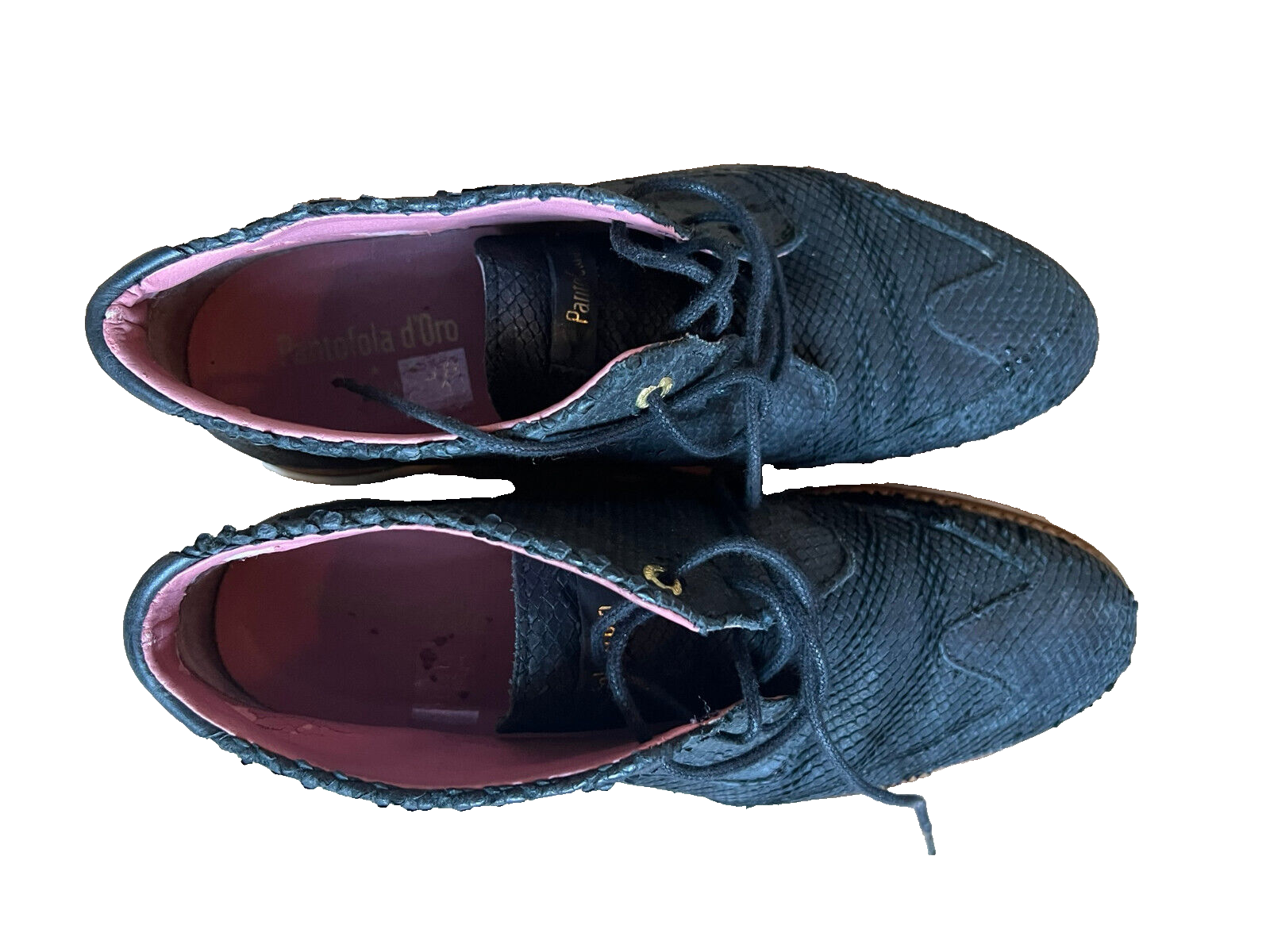 PANTOFOLA D’ORO Pantofola d'Oro scarpe 41 stivali Budapest neri pelle effetto serpente sneaker