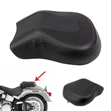 Black Passenger Soft Rear Pillion Seat For Harley Heritage Softail Fatboy 07-17